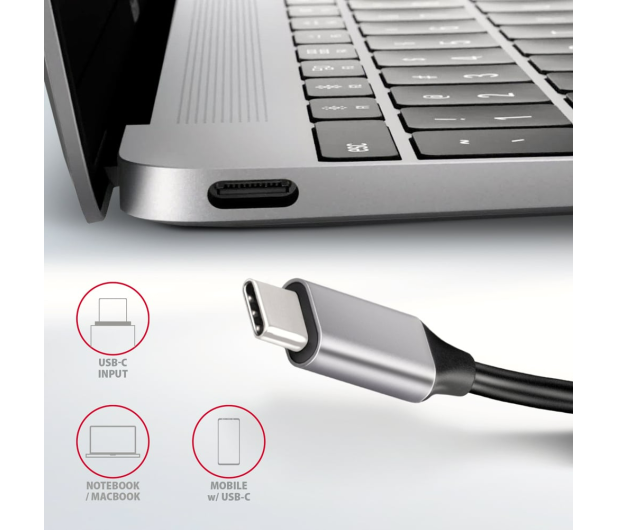 Axagon HMC-6H4A SuperSpeed USB-C COMBO 6in1 hub - 1485456 - zdjęcie 3